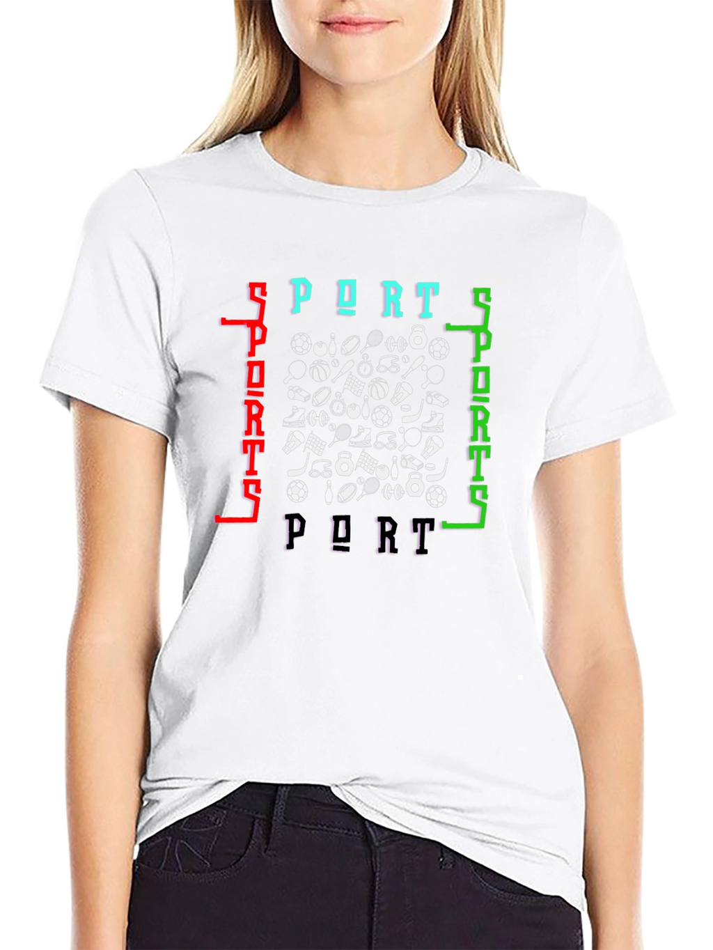 Sports Design Black T-Shirt