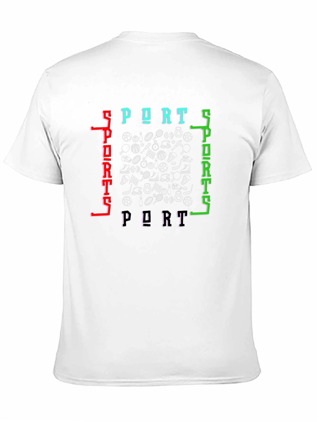 Sports Design Black T-Shirt