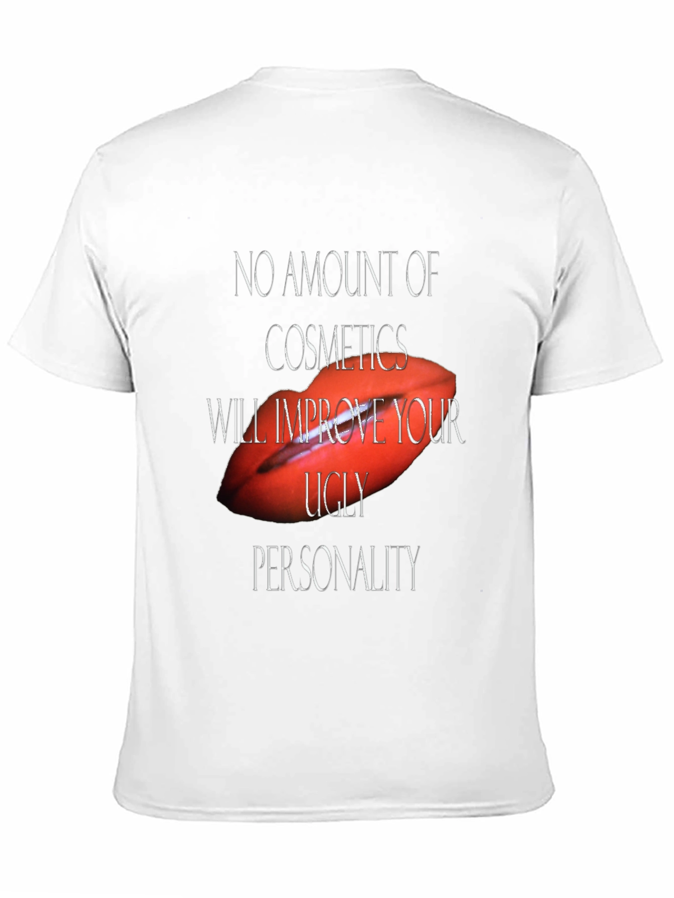 Sarcastic Lips Graphic Tee - Black Unisex T-Shirt