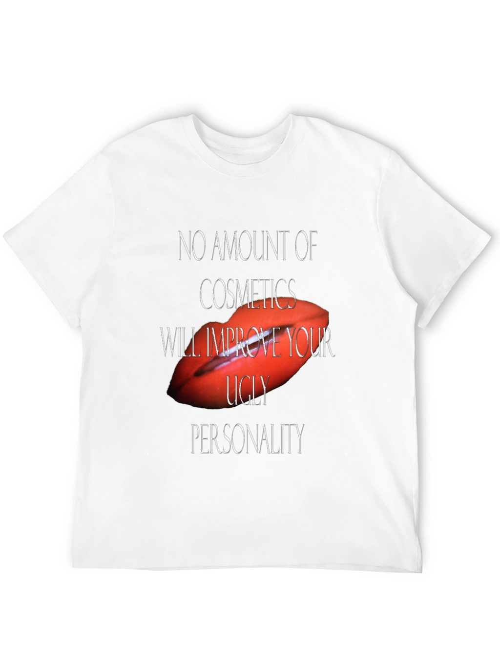 Sarcastic Lips Graphic Tee - Black Unisex T-Shirt