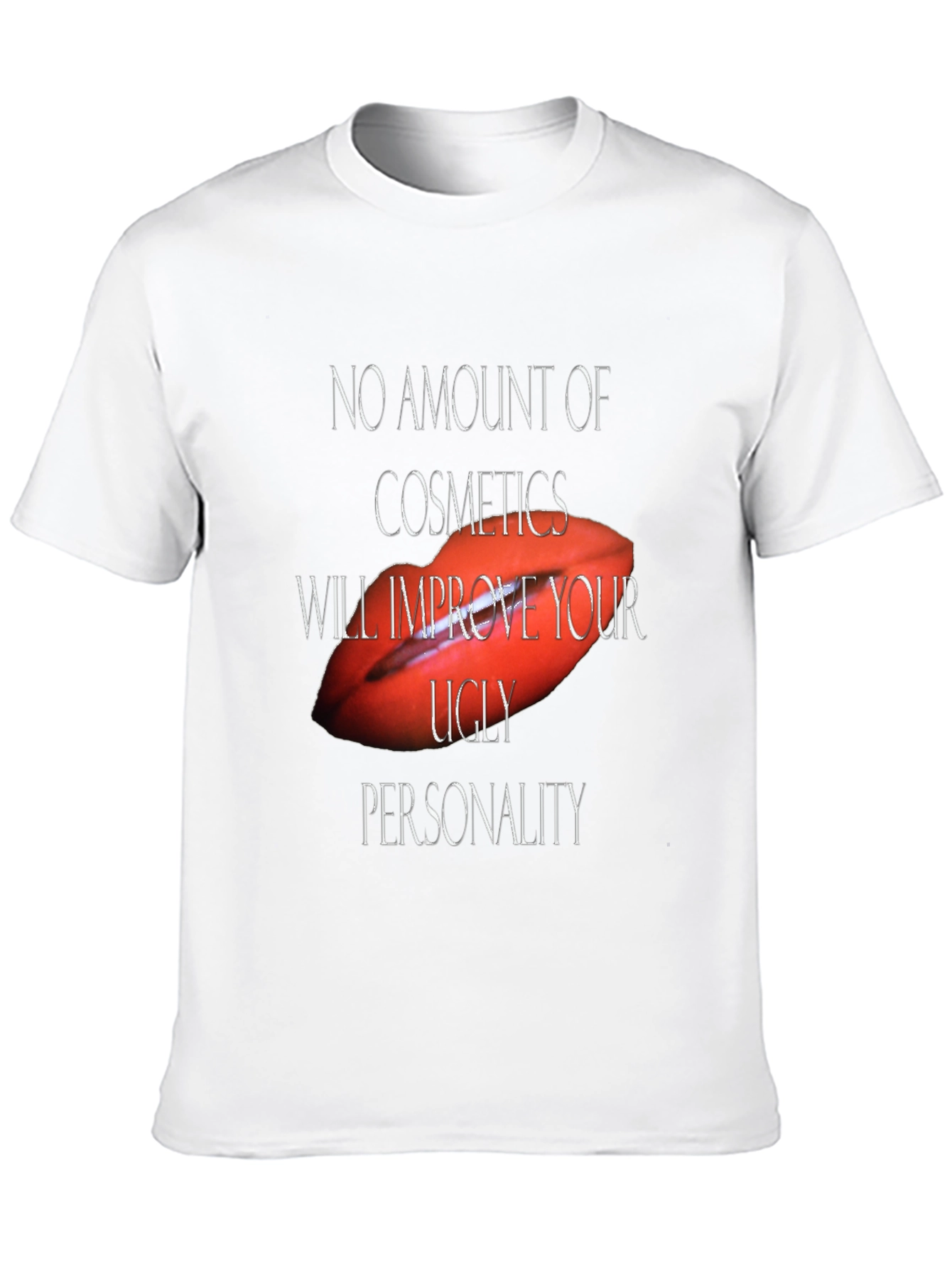 Sarcastic Lips Graphic Tee - Black Unisex T-Shirt