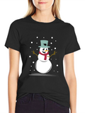 Snowman Graphic Tee - Winter Holiday Shirt