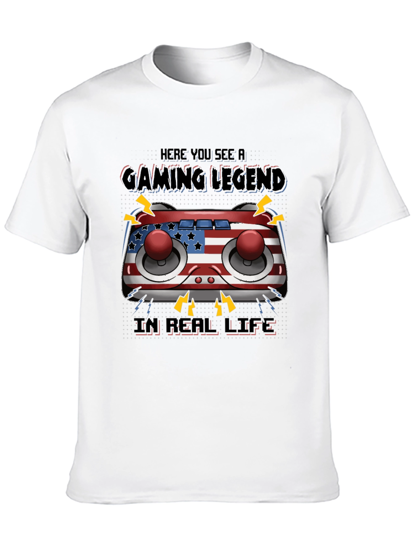 Gaming Legend T-Shirt - American Flag Controller