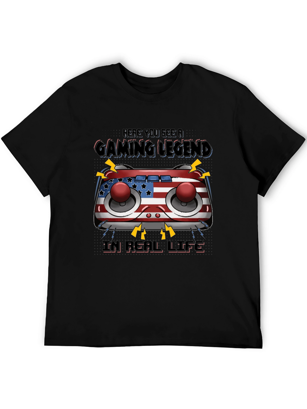Gaming Legend T-Shirt - American Flag Controller