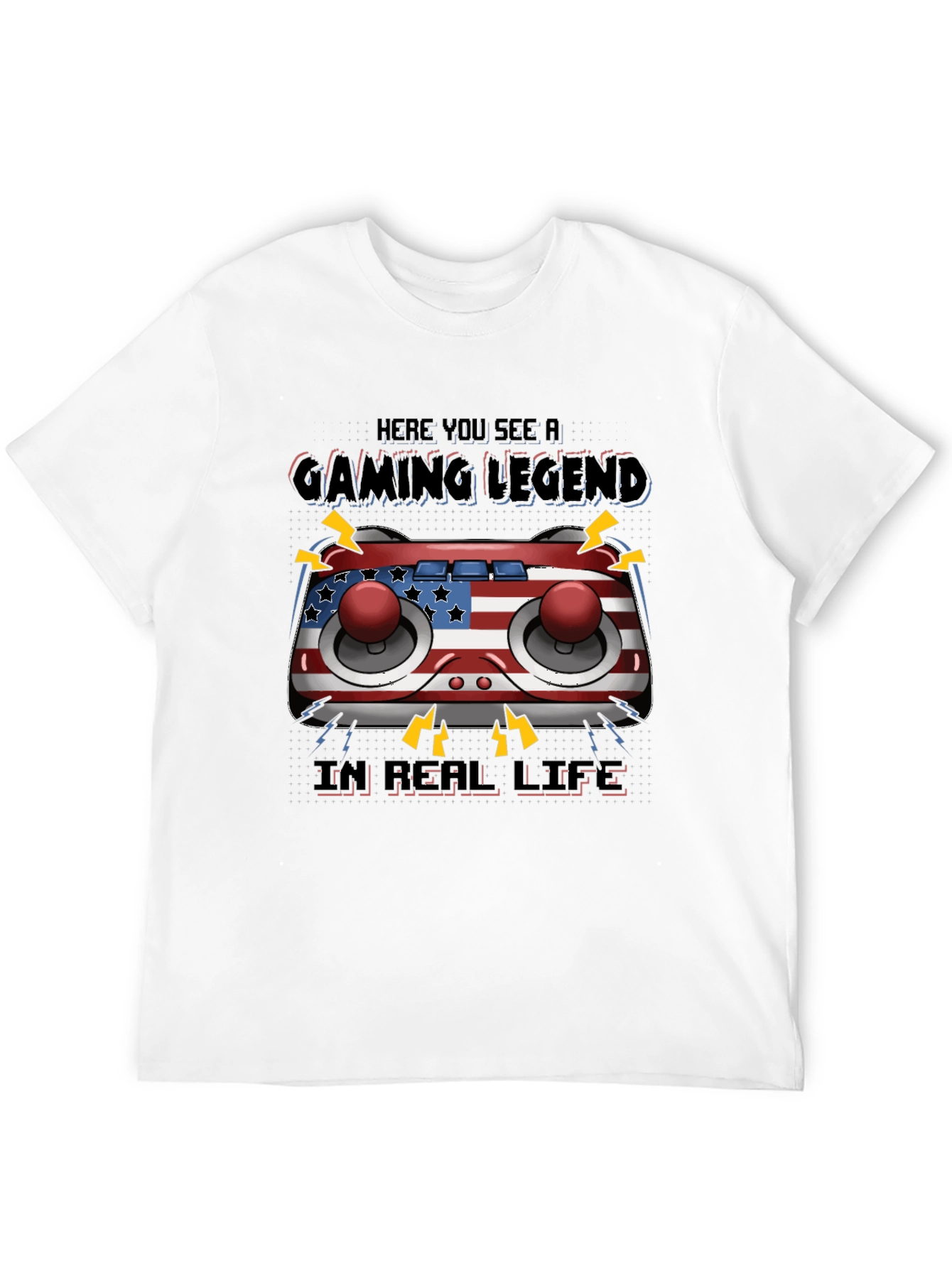 Gaming Legend T-Shirt - American Flag Controller