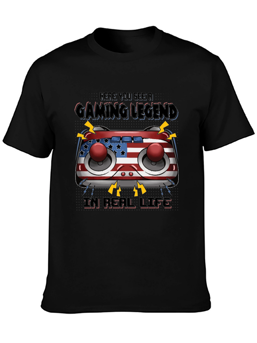 Gaming Legend T-Shirt - American Flag Controller