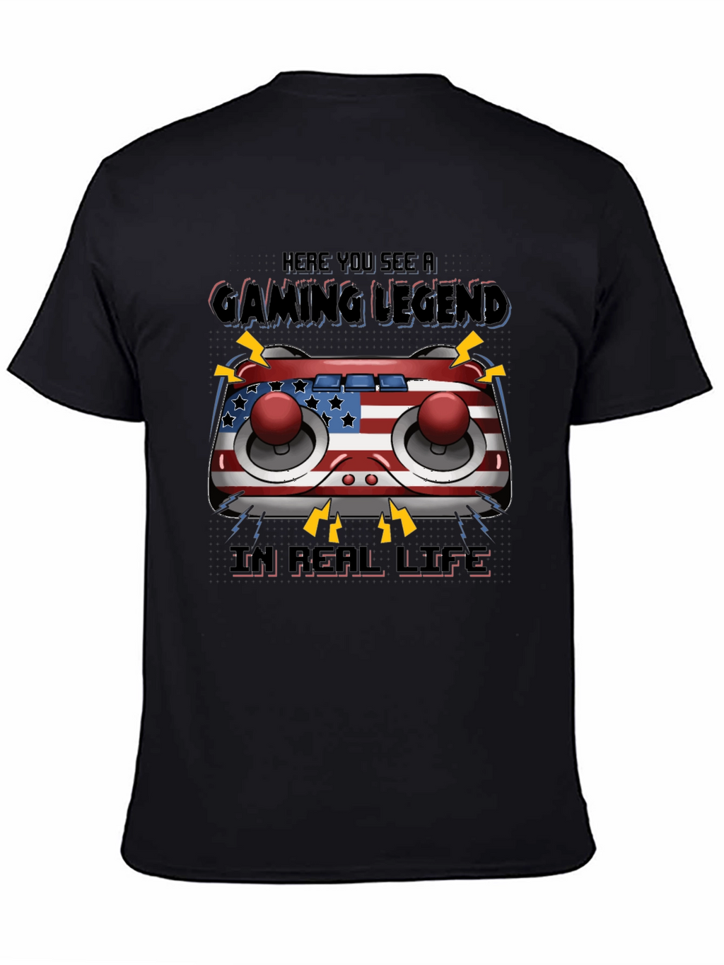 Gaming Legend T-Shirt - American Flag Controller