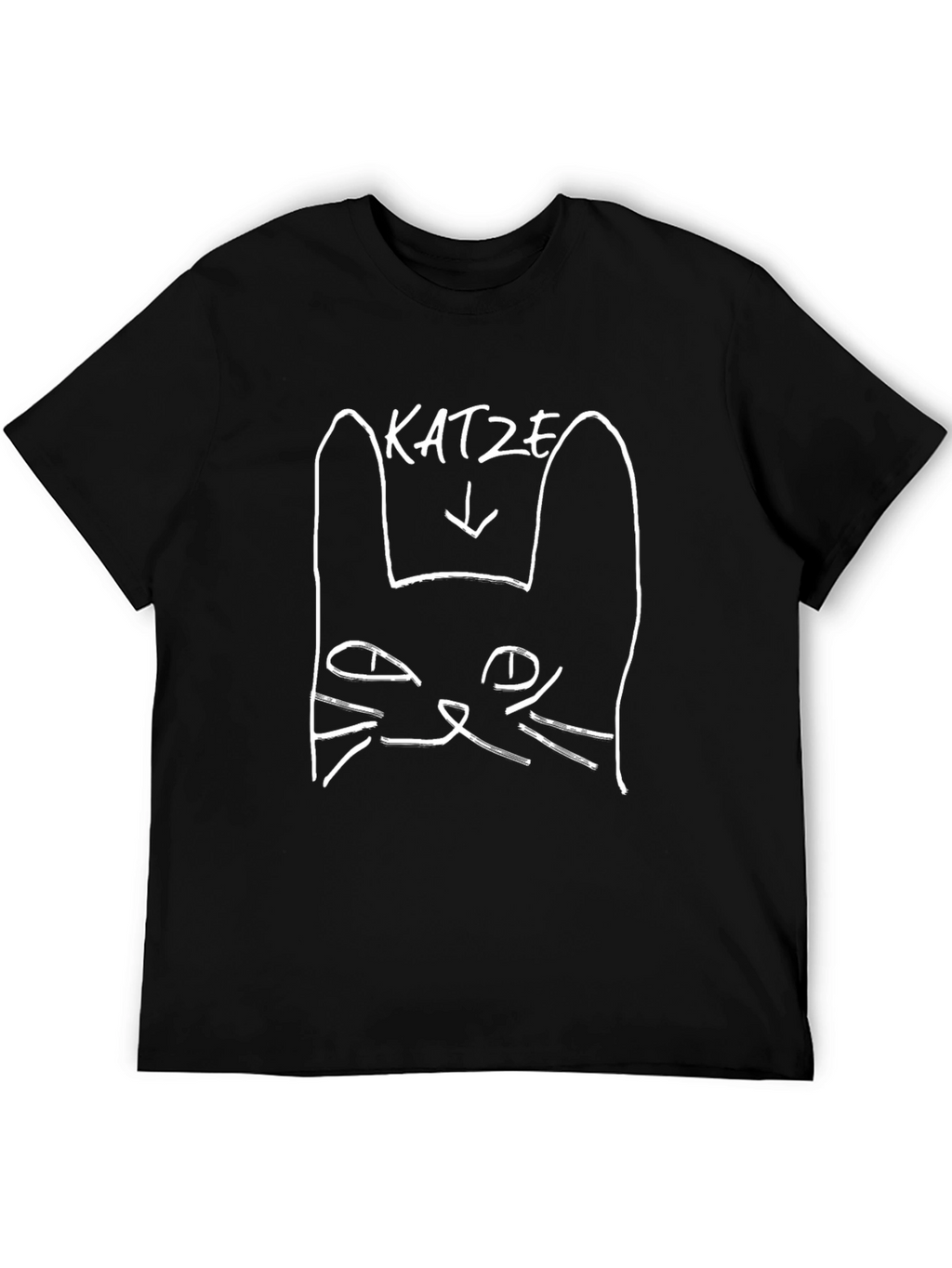 Katze Graphic T-Shirt - Black