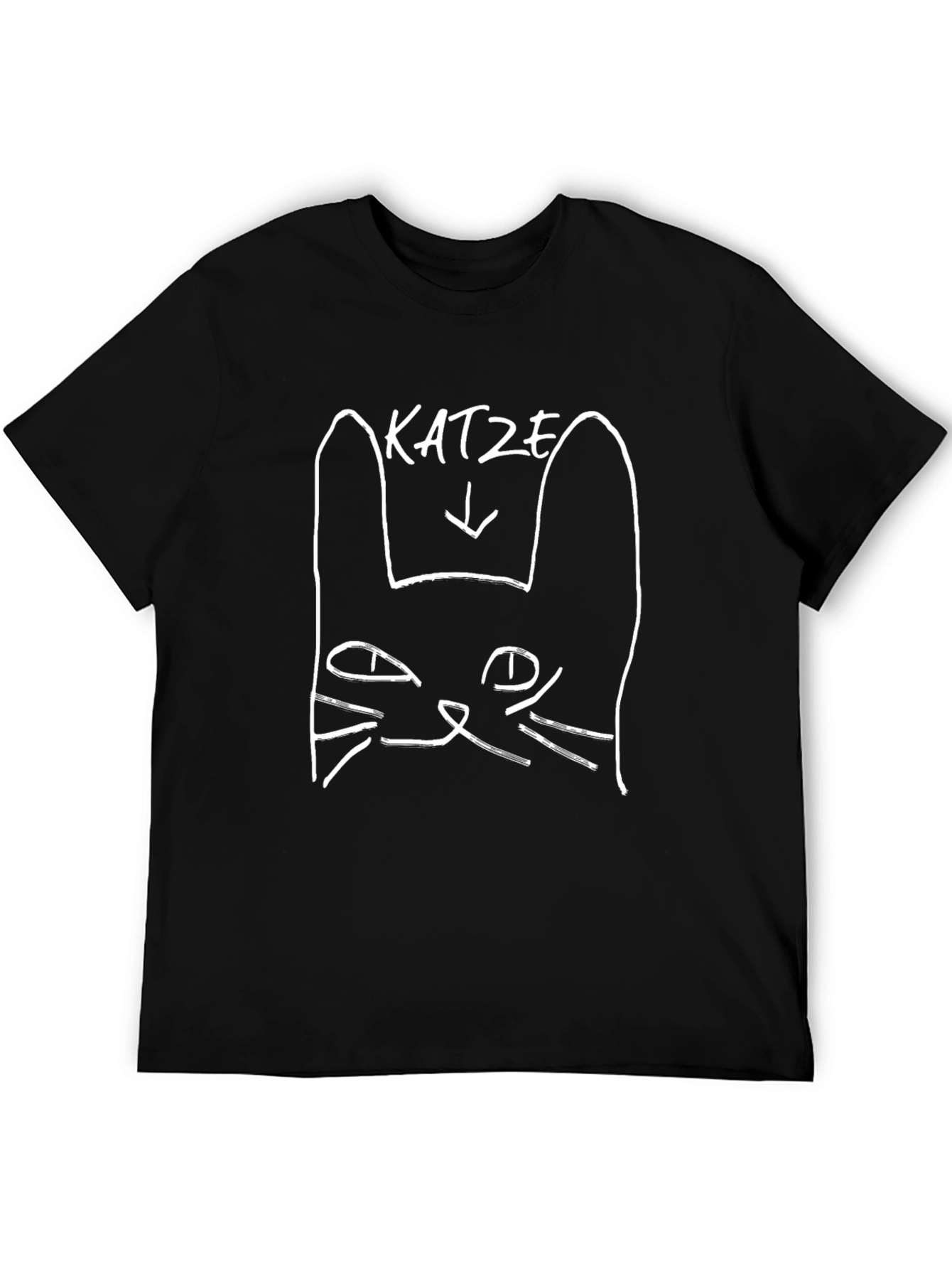 Katze Graphic T-Shirt - Black