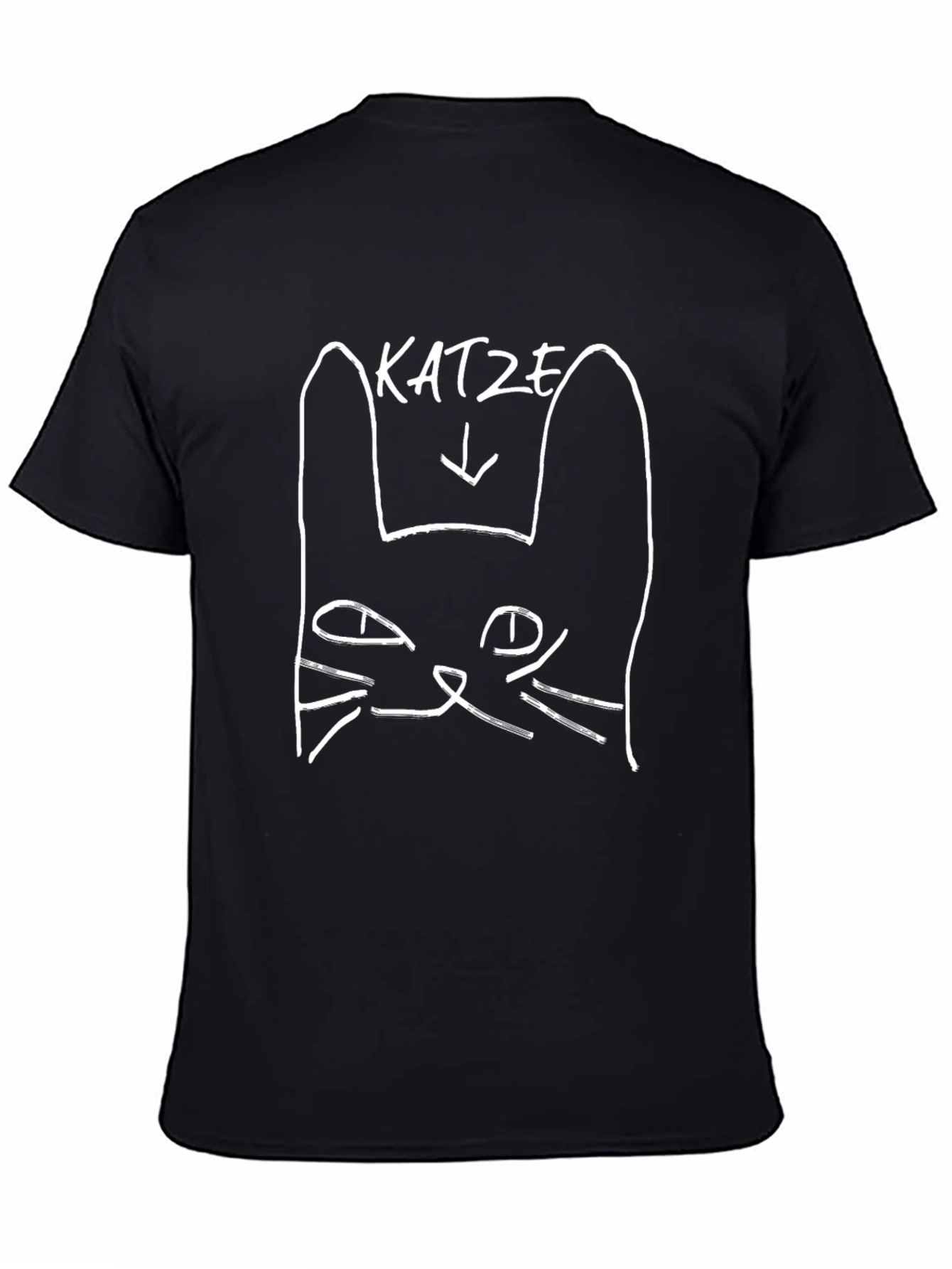 Katze Graphic T-Shirt - Black