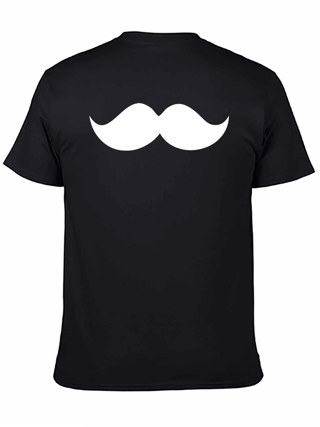 Mustache Graphic Tee - Classic Black Cotton T-Shirt