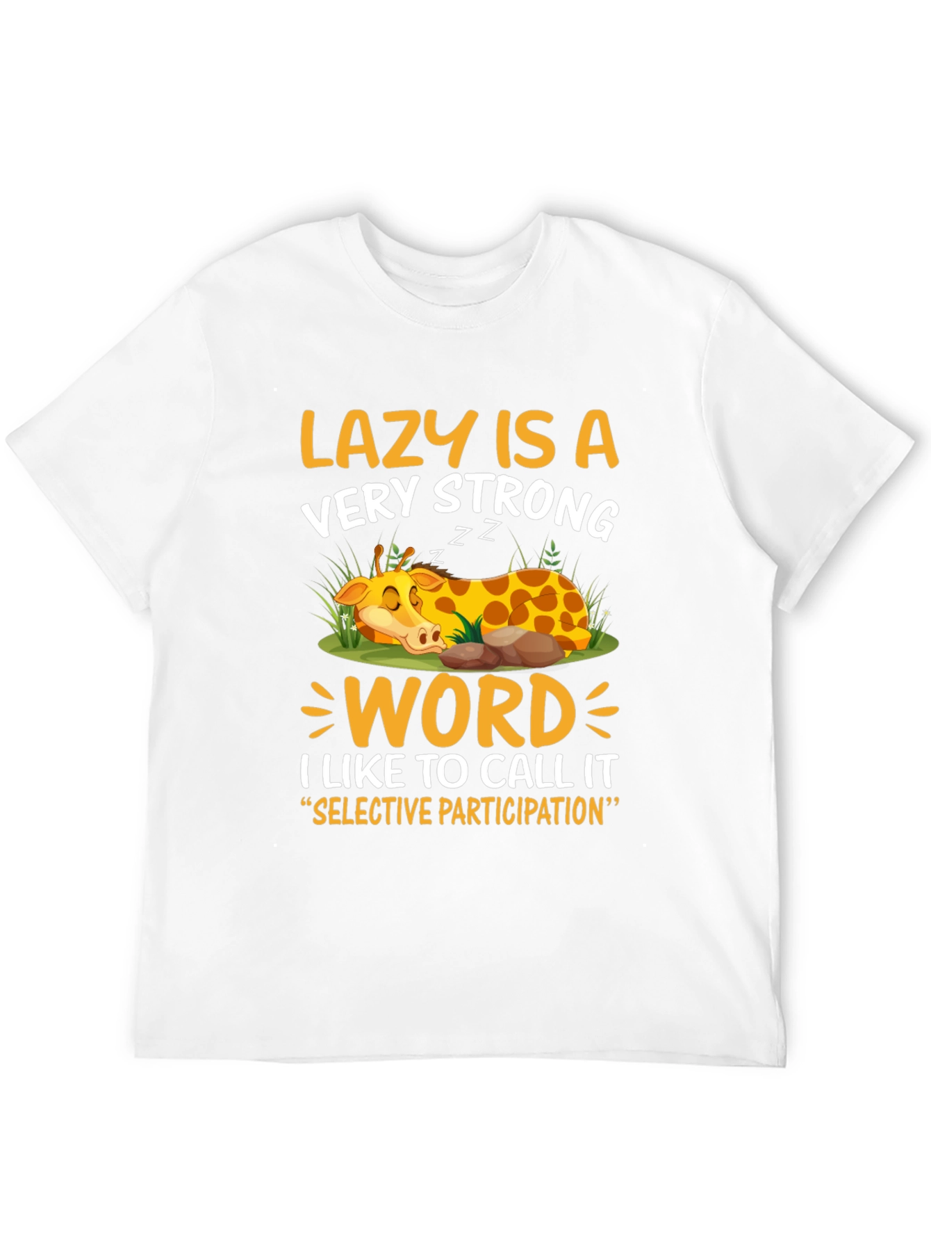 Lazy Giraffe Graphic Tee - Strong Word Choice