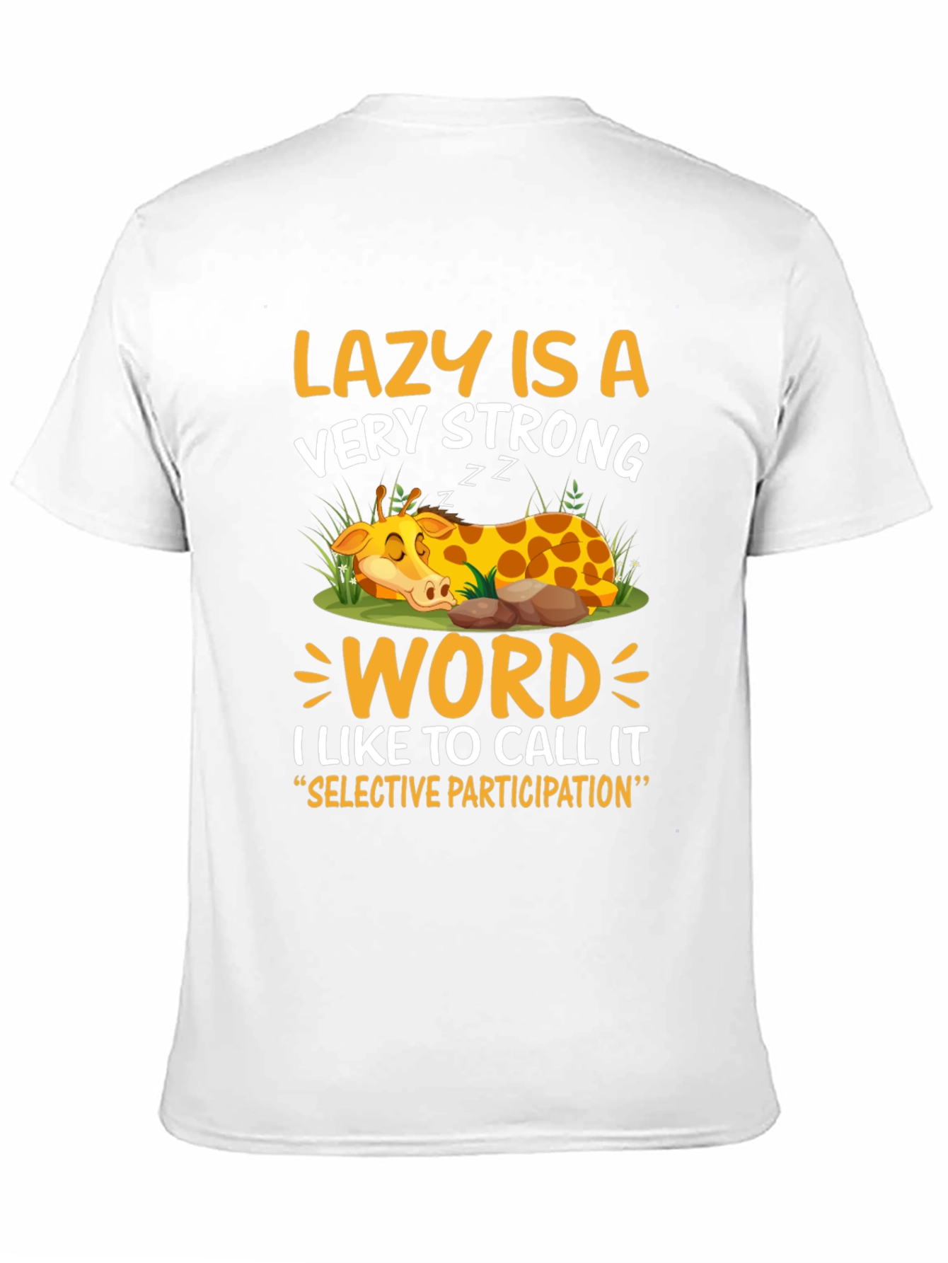 Lazy Giraffe Graphic Tee - Strong Word Choice