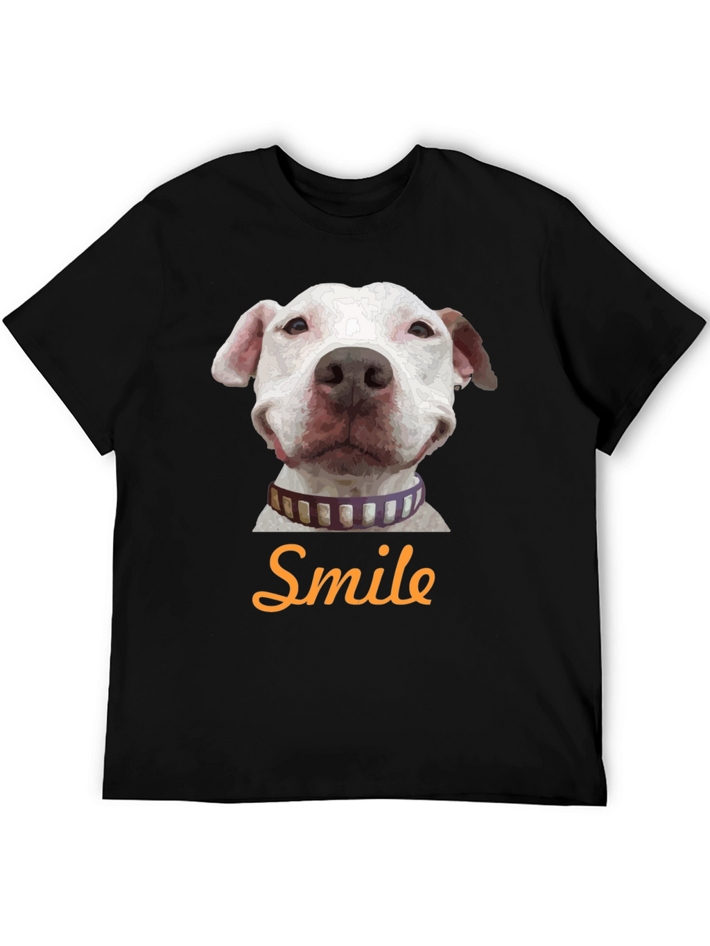 Smile Dog Graphic T-Shirt - Black