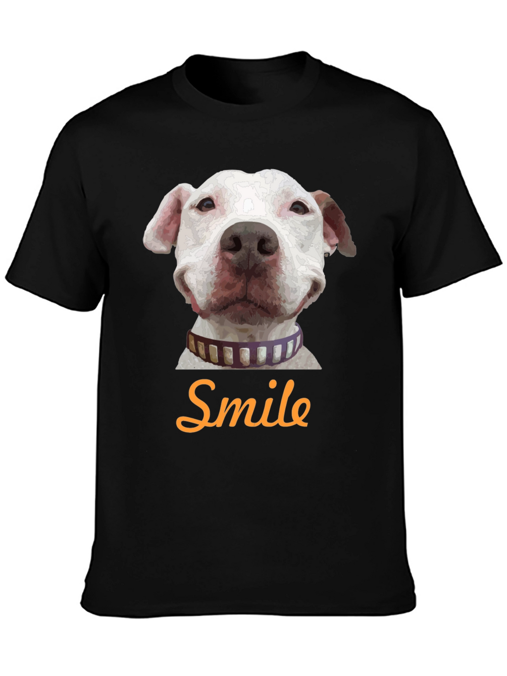 Smile Dog Graphic T-Shirt - Black