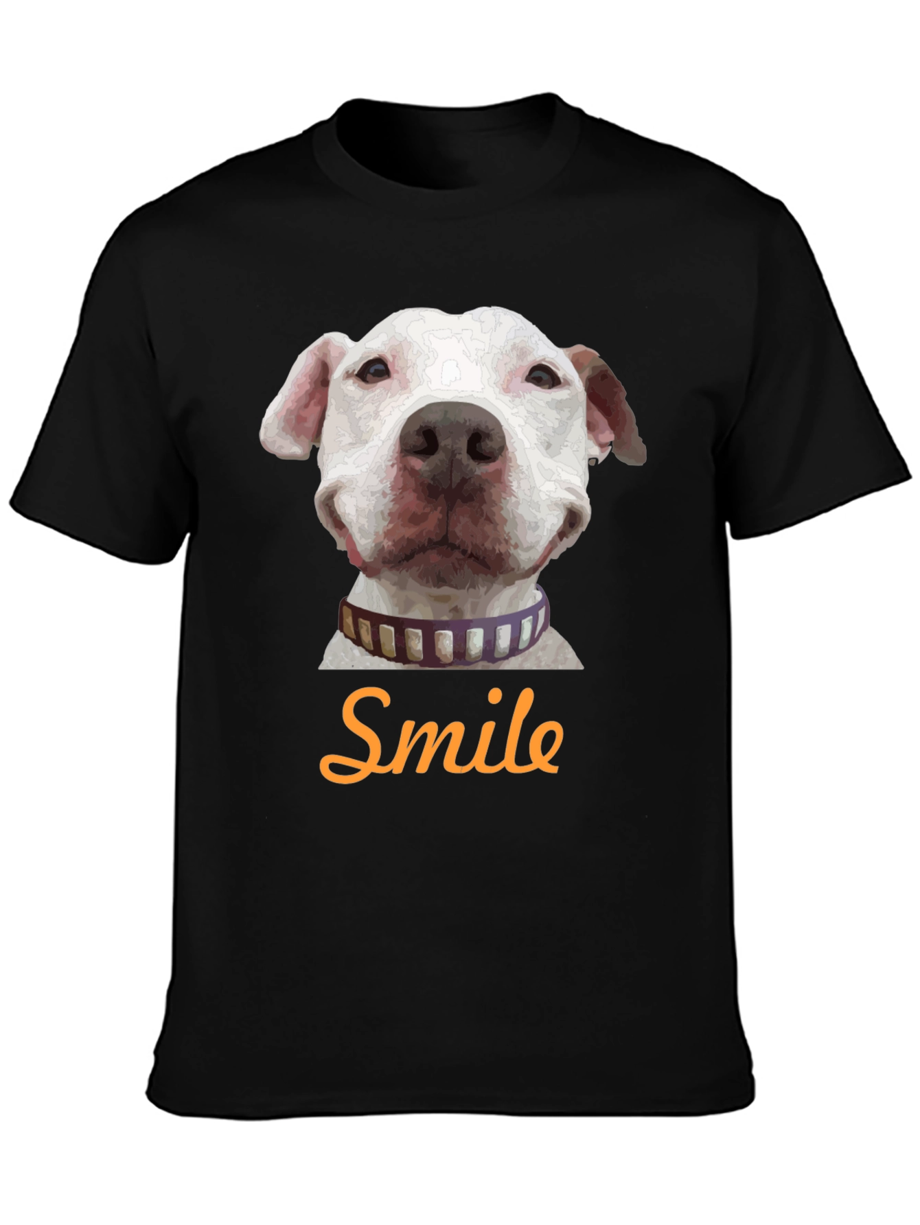 Smile Dog Graphic T-Shirt - Black