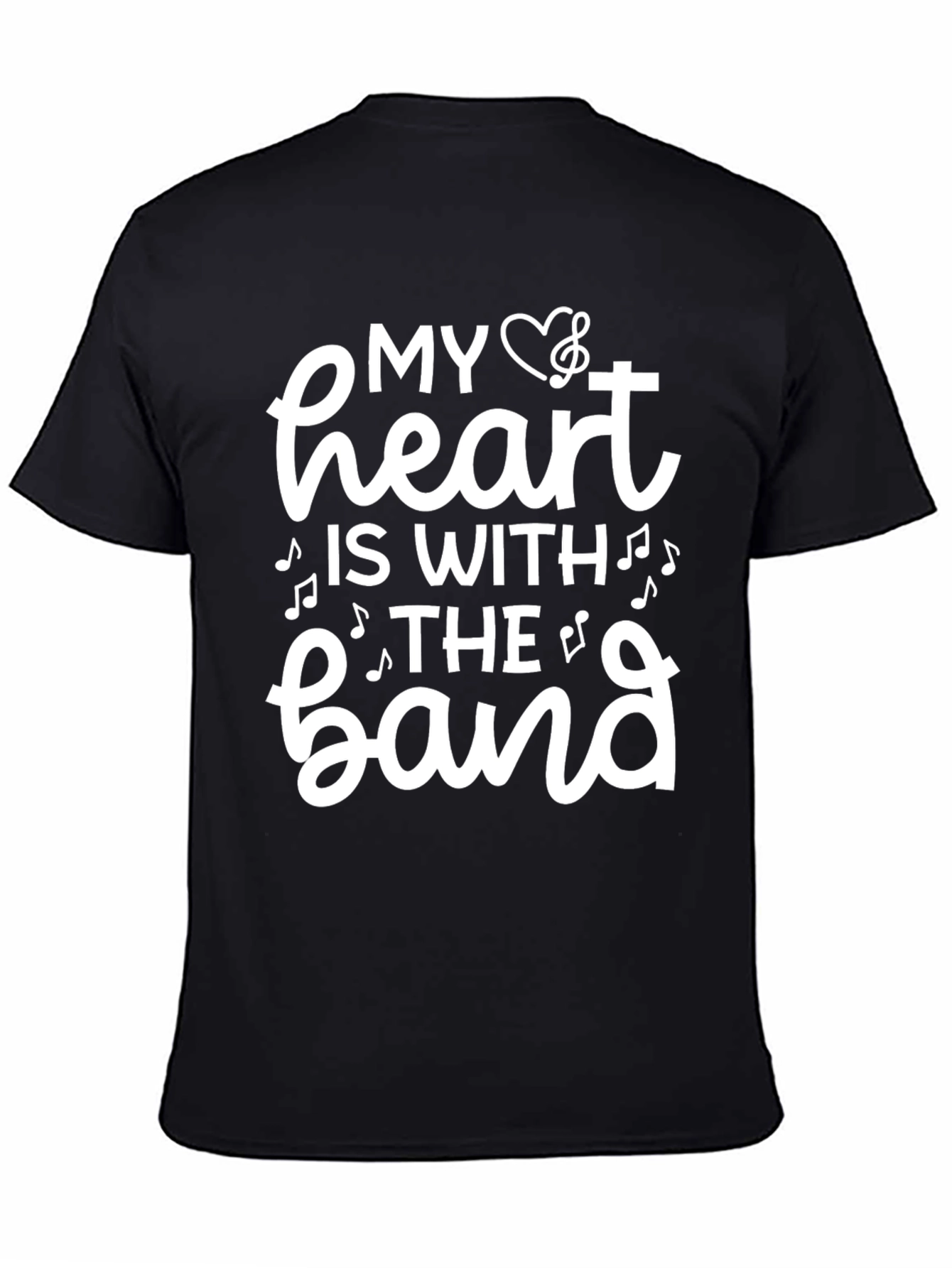 My Heart Is With The Band Black T-Shirt