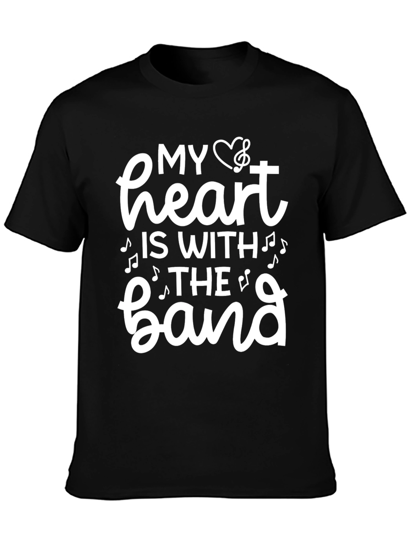 My Heart Is With The Band Black T-Shirt