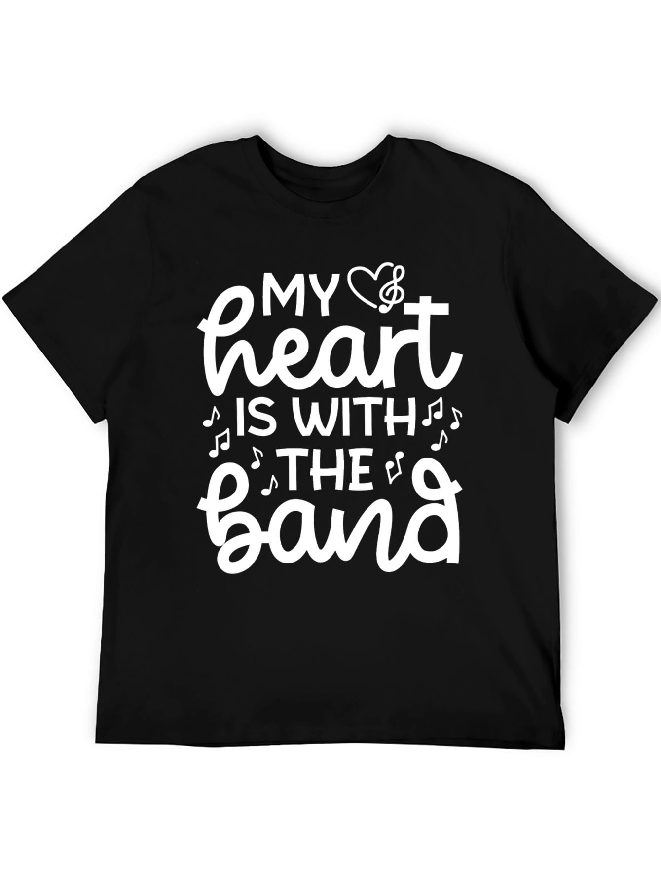 My Heart Is With The Band Black T-Shirt
