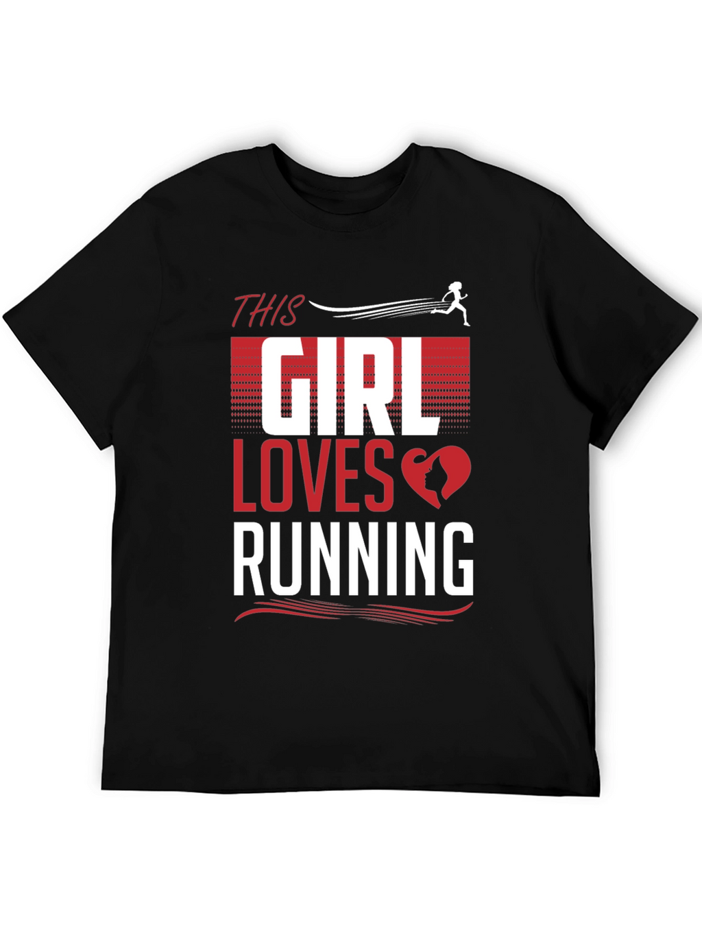 This Girl Loves Running Black T-Shirt