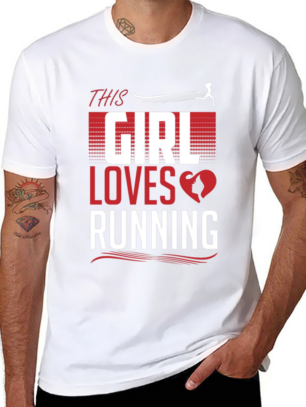 This Girl Loves Running Black T-Shirt
