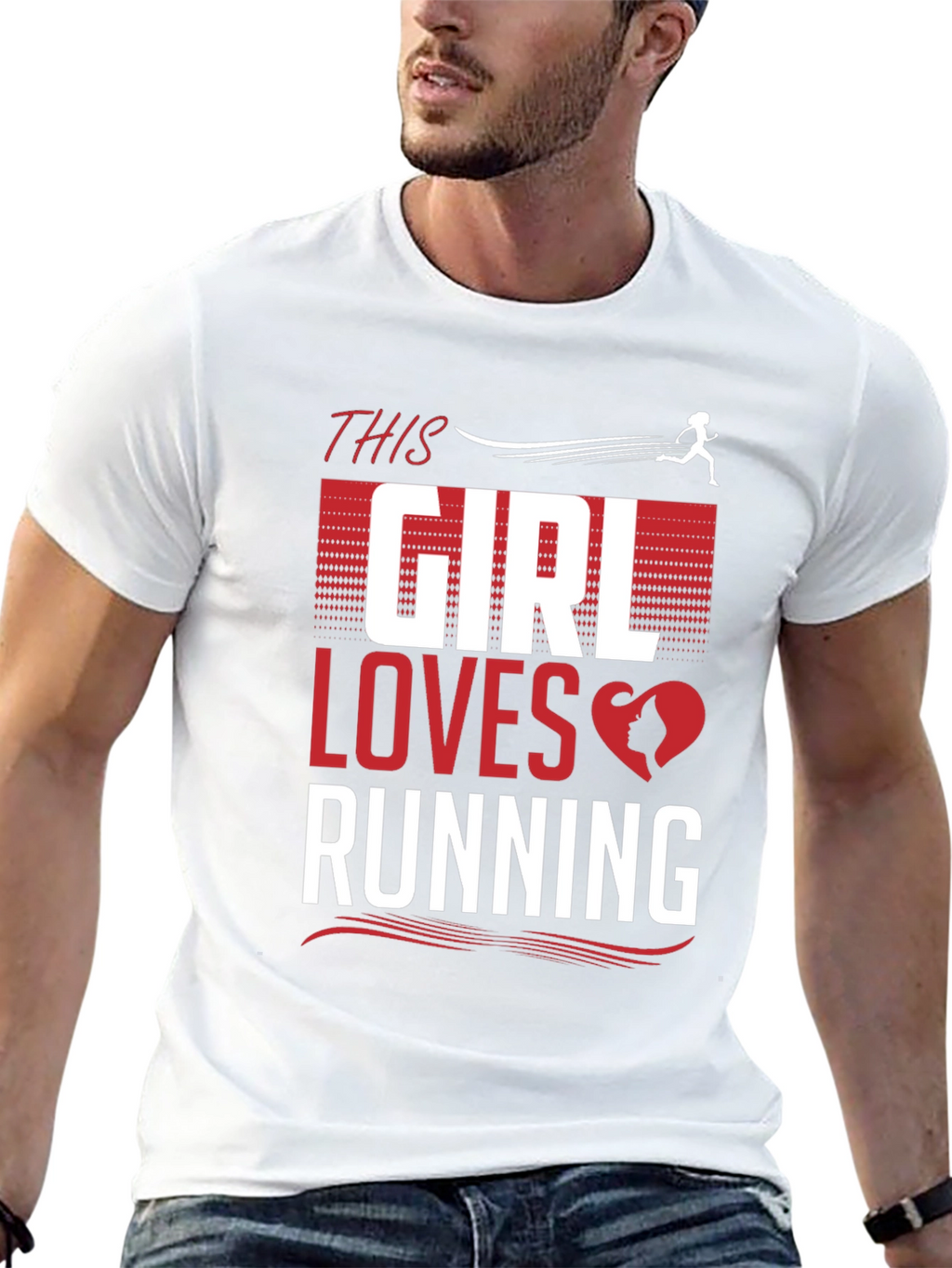 This Girl Loves Running Black T-Shirt