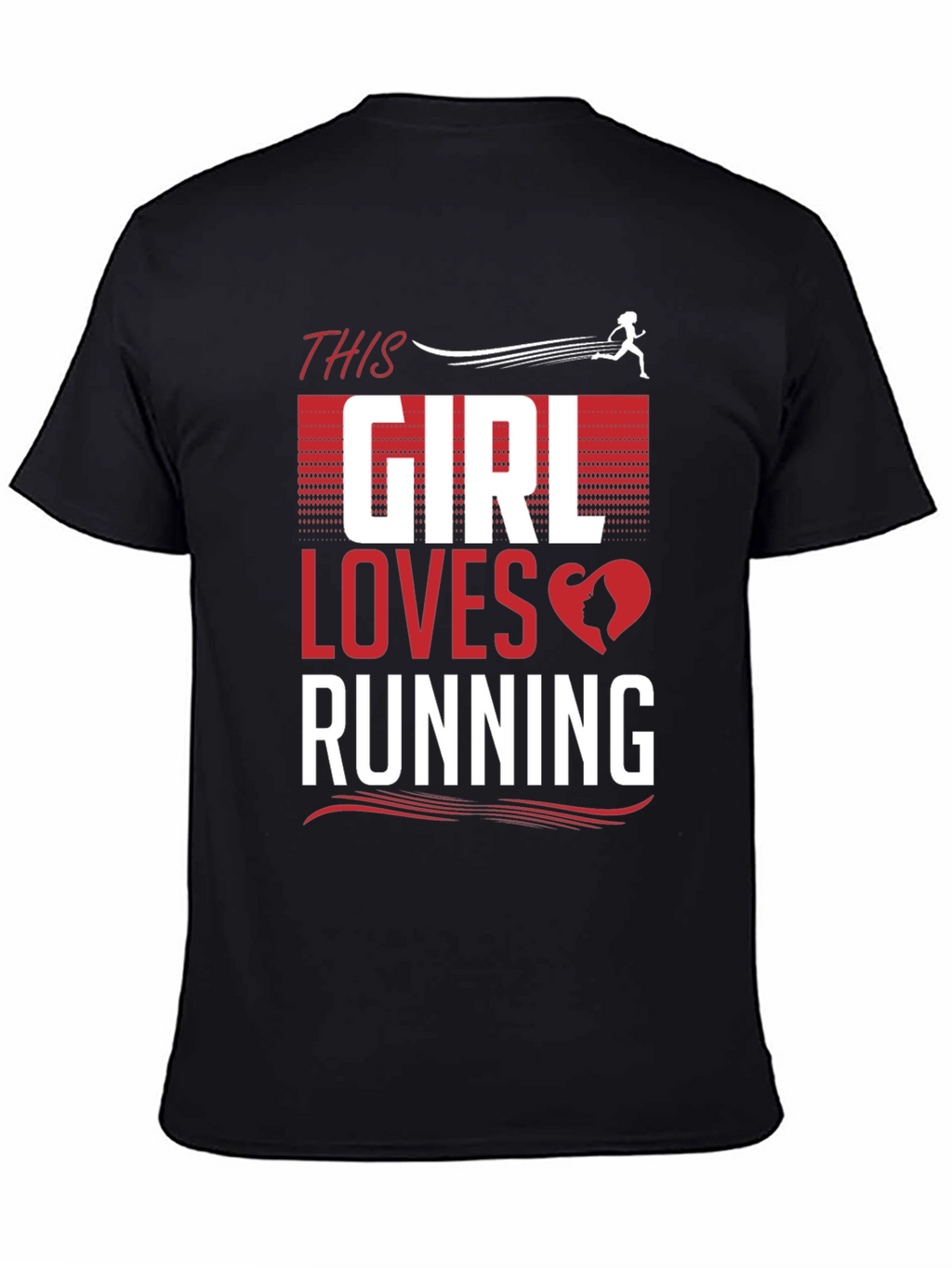 This Girl Loves Running Black T-Shirt