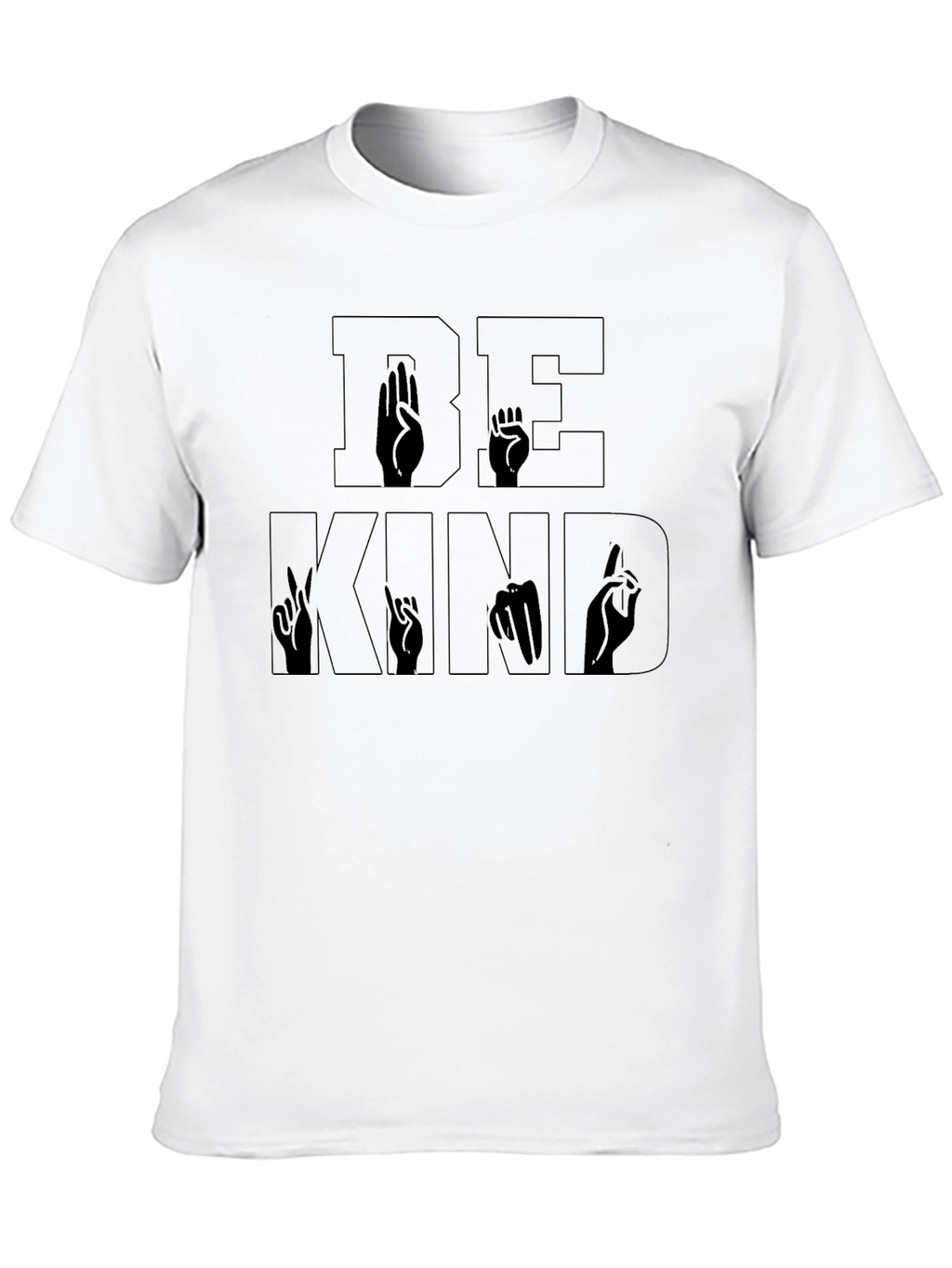 Be Kind Sign Language Black T-Shirt