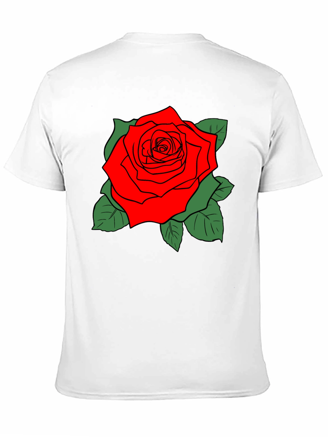 Bold Rose Graphic Black T-Shirt