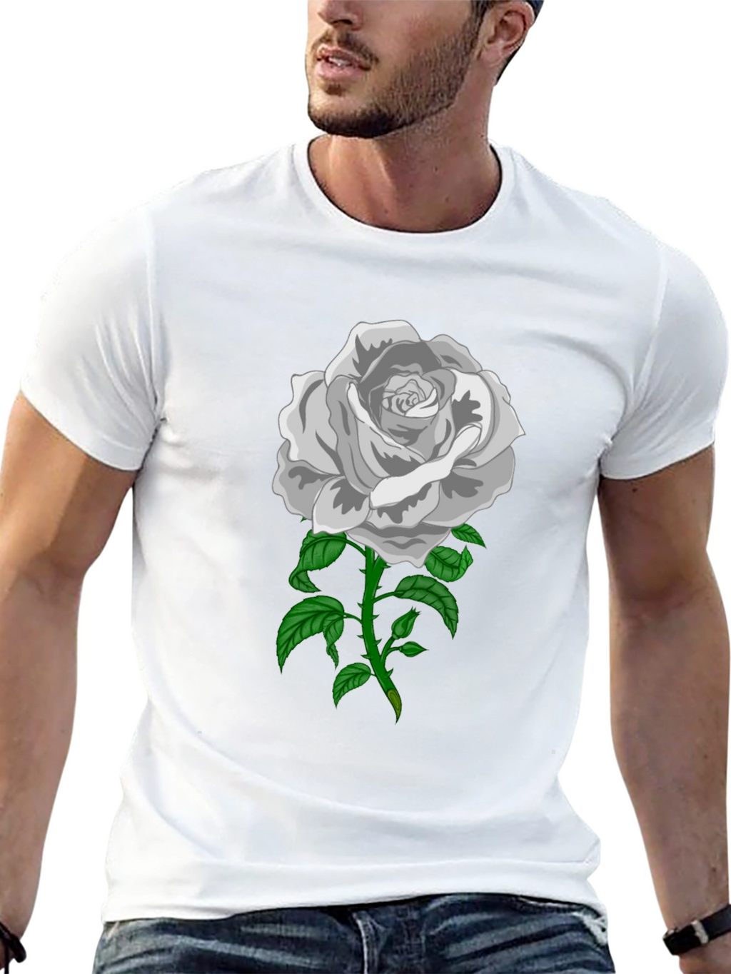 Rose Graphic Print T-Shirt