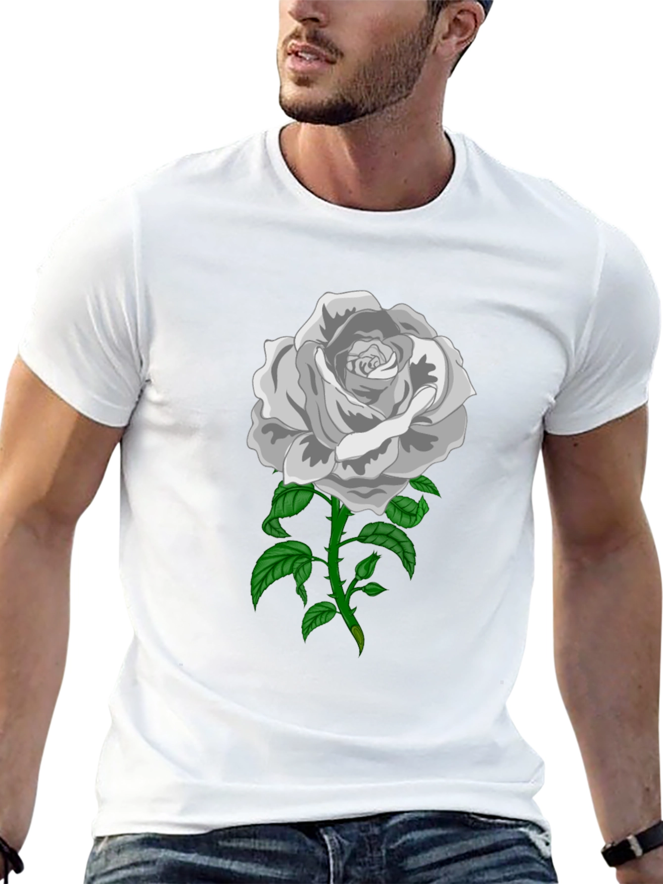 Rose Graphic Print T-Shirt
