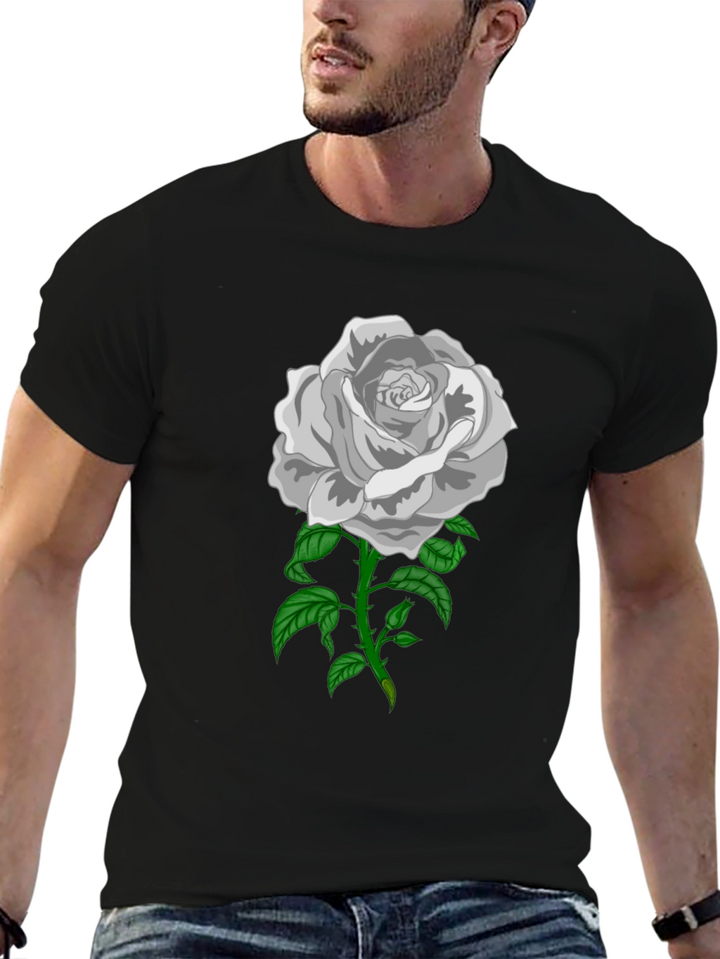 Rose Graphic Print T-Shirt