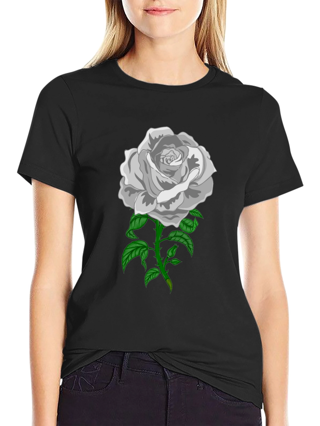 Rose Graphic Print T-Shirt