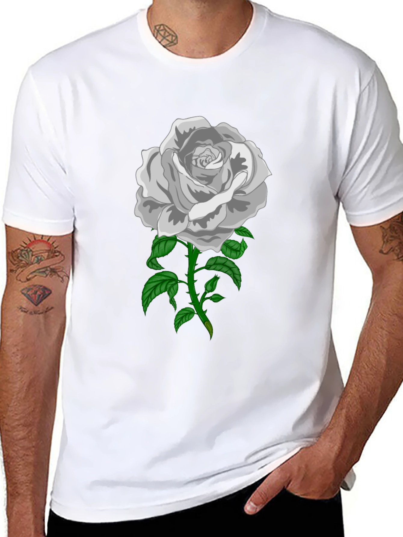 Rose Graphic Print T-Shirt