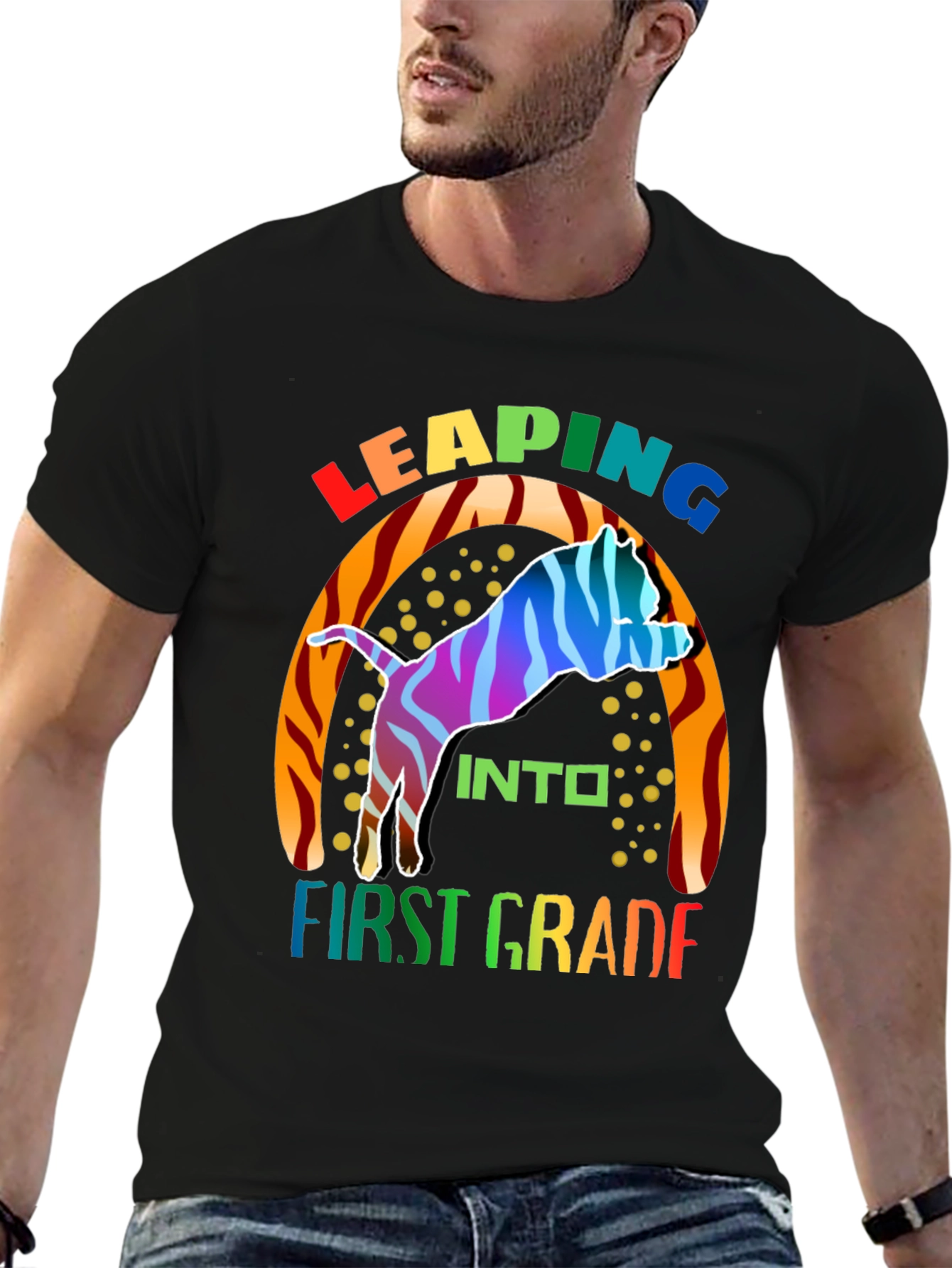Leaping into First Grade Kids T-Shirt