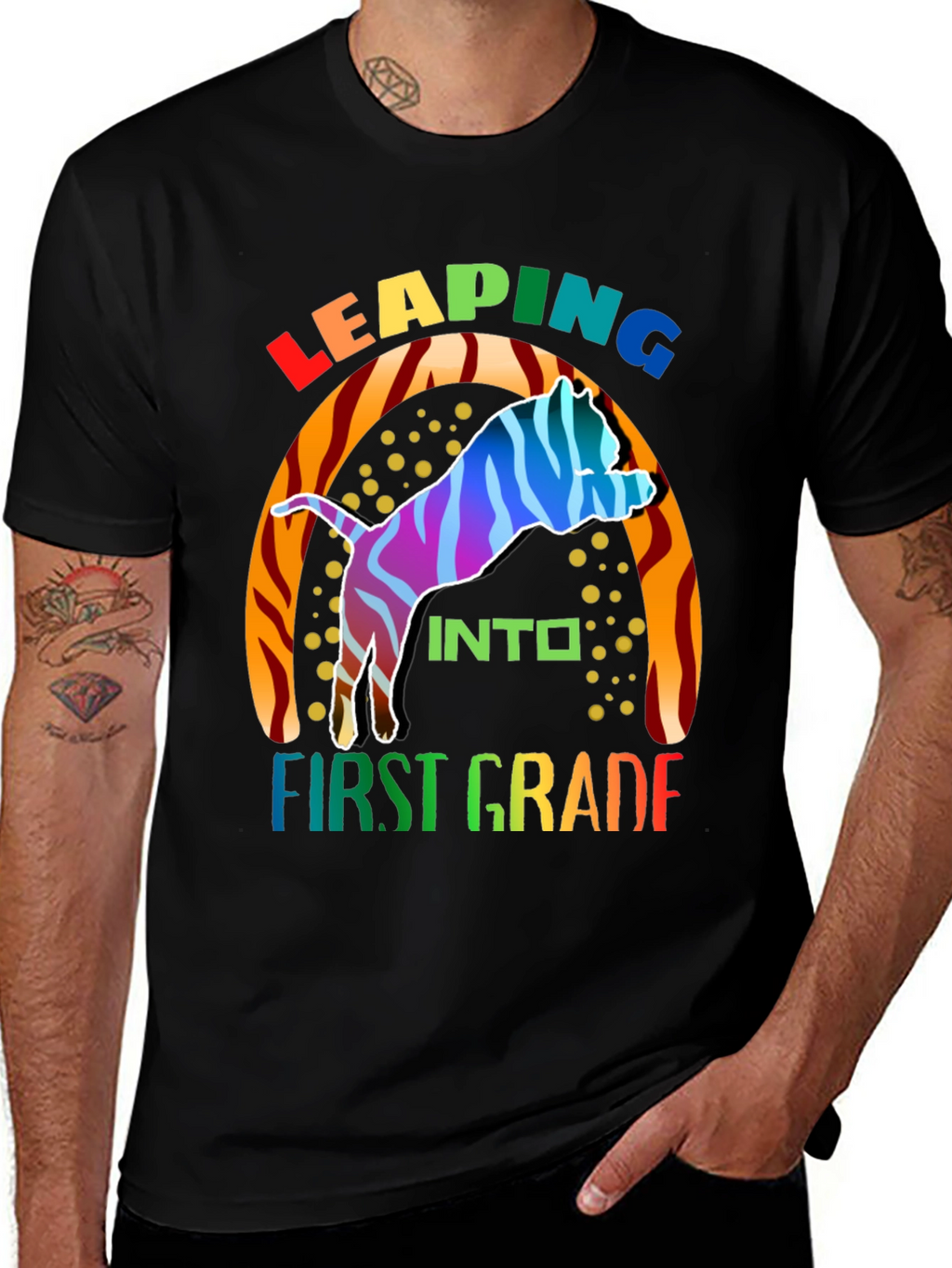 Leaping into First Grade Kids T-Shirt