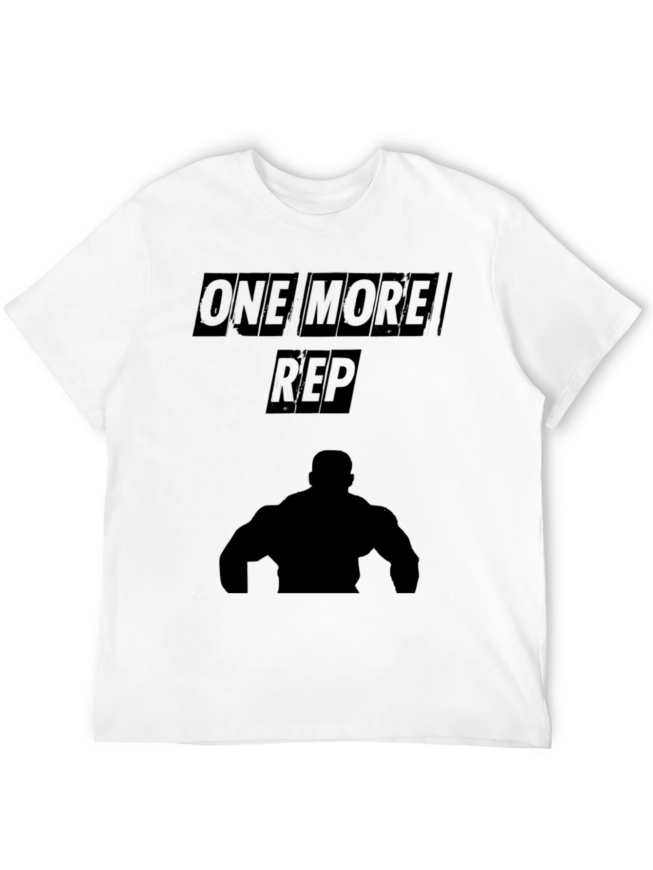 One More Rep Black Graphic Workout T-Shirt