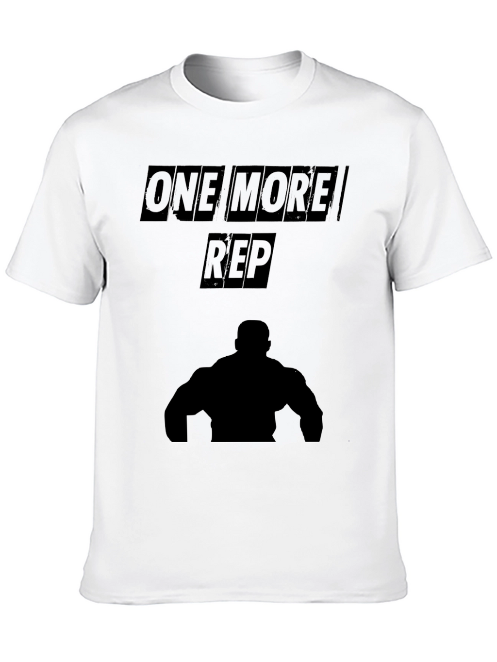 One More Rep Black Graphic Workout T-Shirt