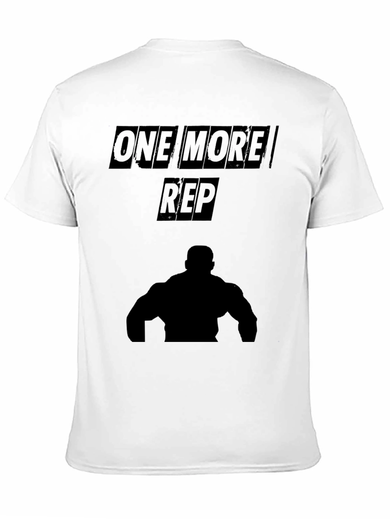 One More Rep Black Graphic Workout T-Shirt