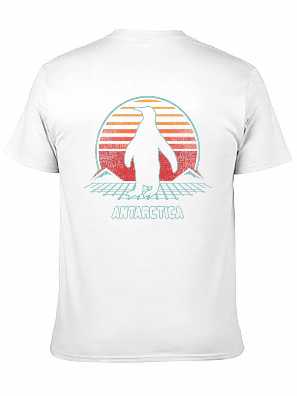 Retro Antarctica Penguin Graphic Tee - Black