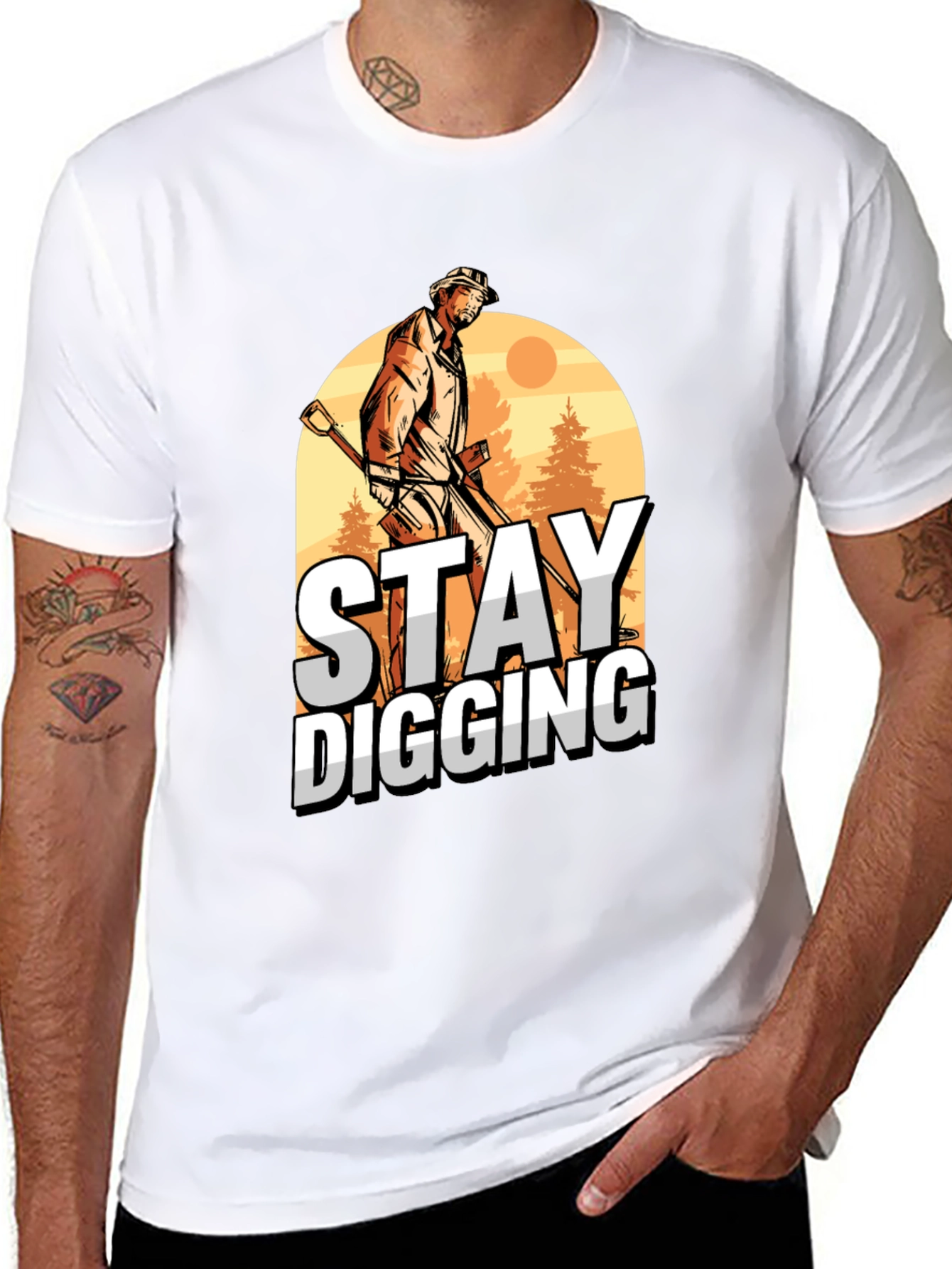 Stay Digging Graphic Tee - Metal Detecting Shirt