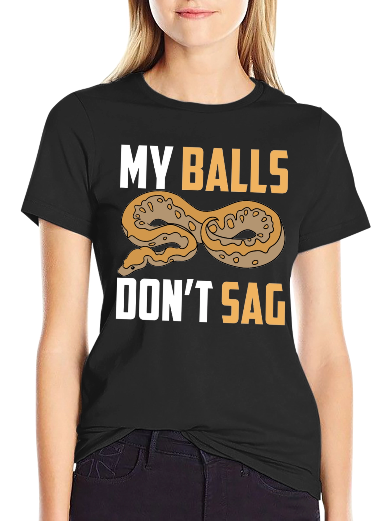 Funny My Balls Dont Sag Snake T-Shirt
