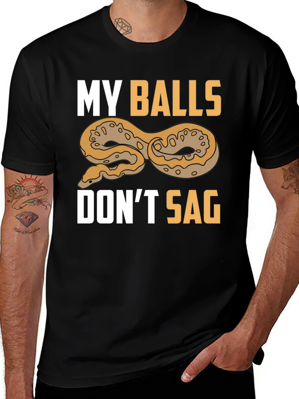 Funny My Balls Dont Sag Snake T-Shirt
