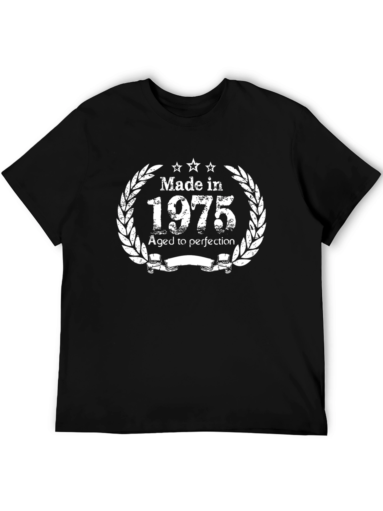 Made in 1975 Aged to Perfection Black T-Shirt