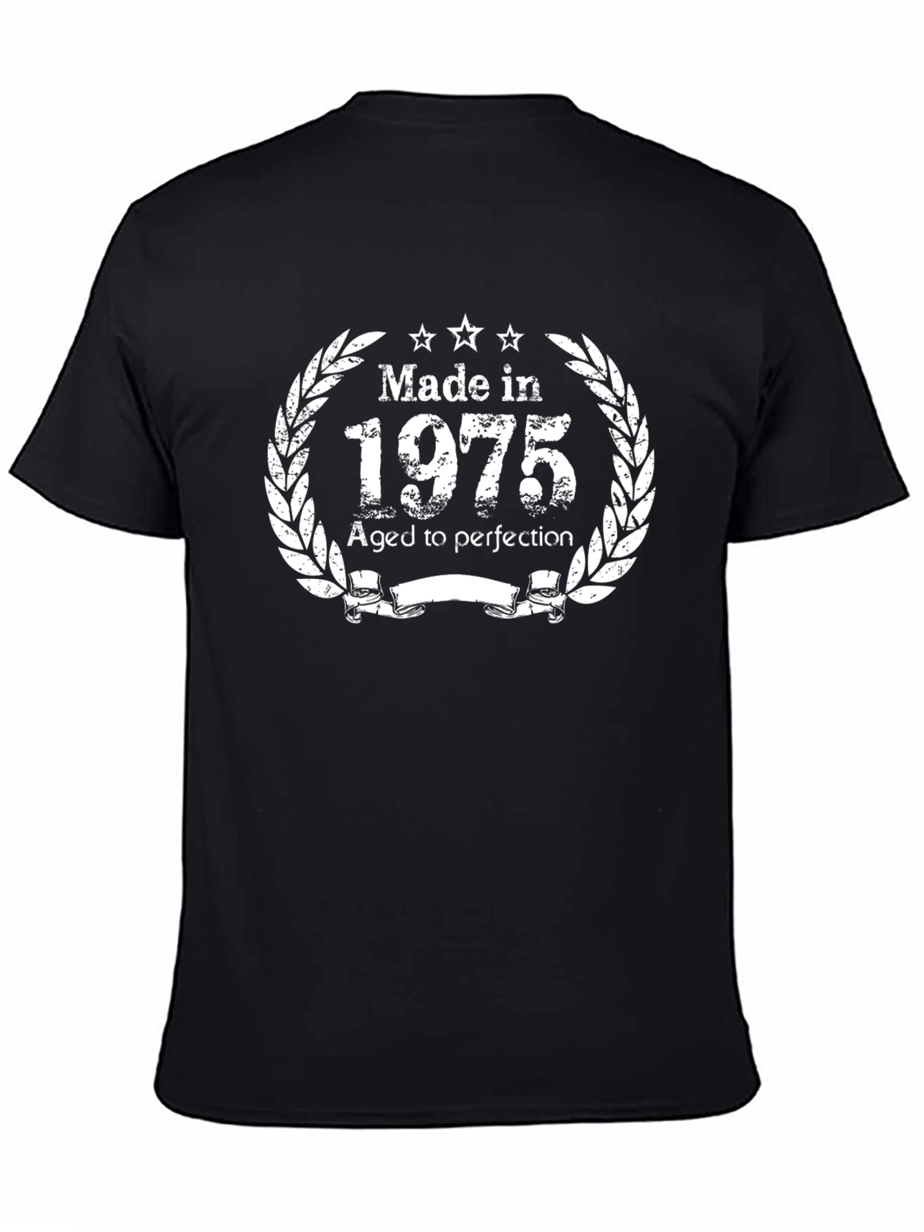 Made in 1975 Aged to Perfection Black T-Shirt