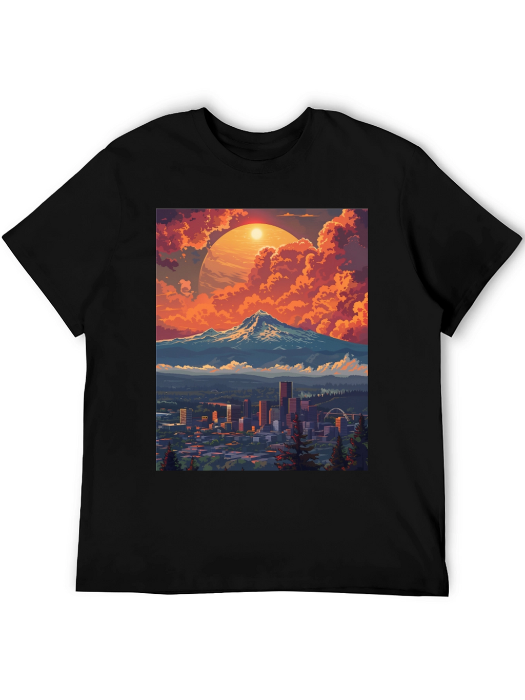 Cityscape Mountainscape T-Shirt