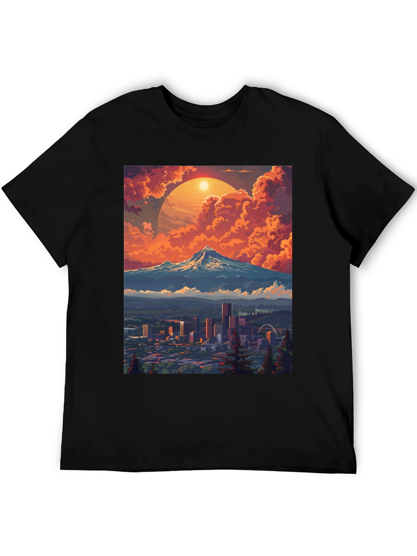 Cityscape Mountainscape T-Shirt