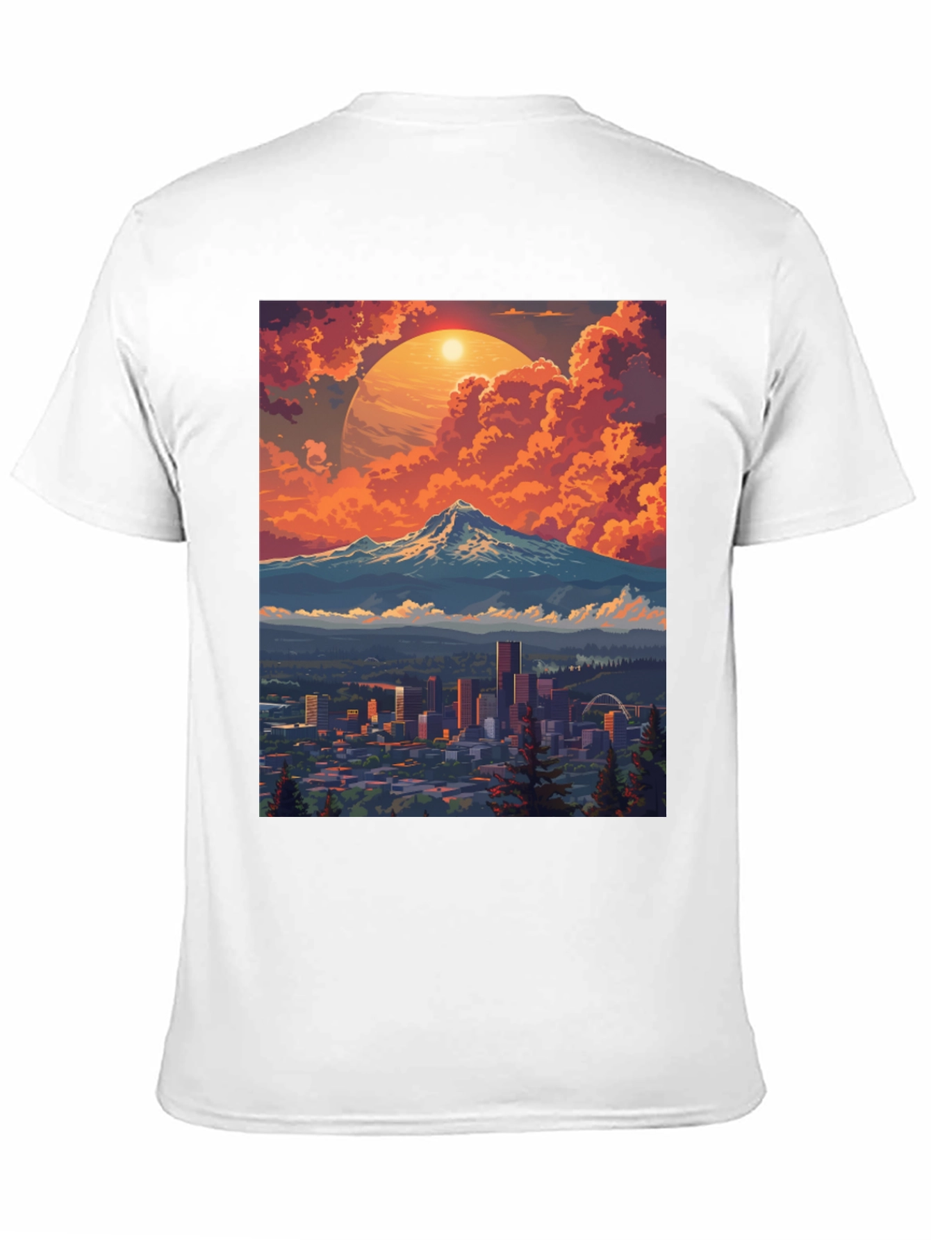 Cityscape Mountainscape T-Shirt