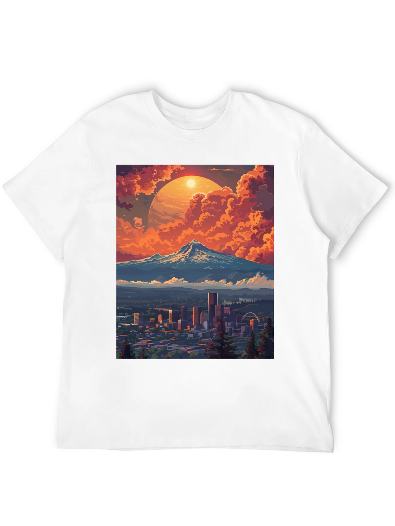 Cityscape Mountainscape T-Shirt