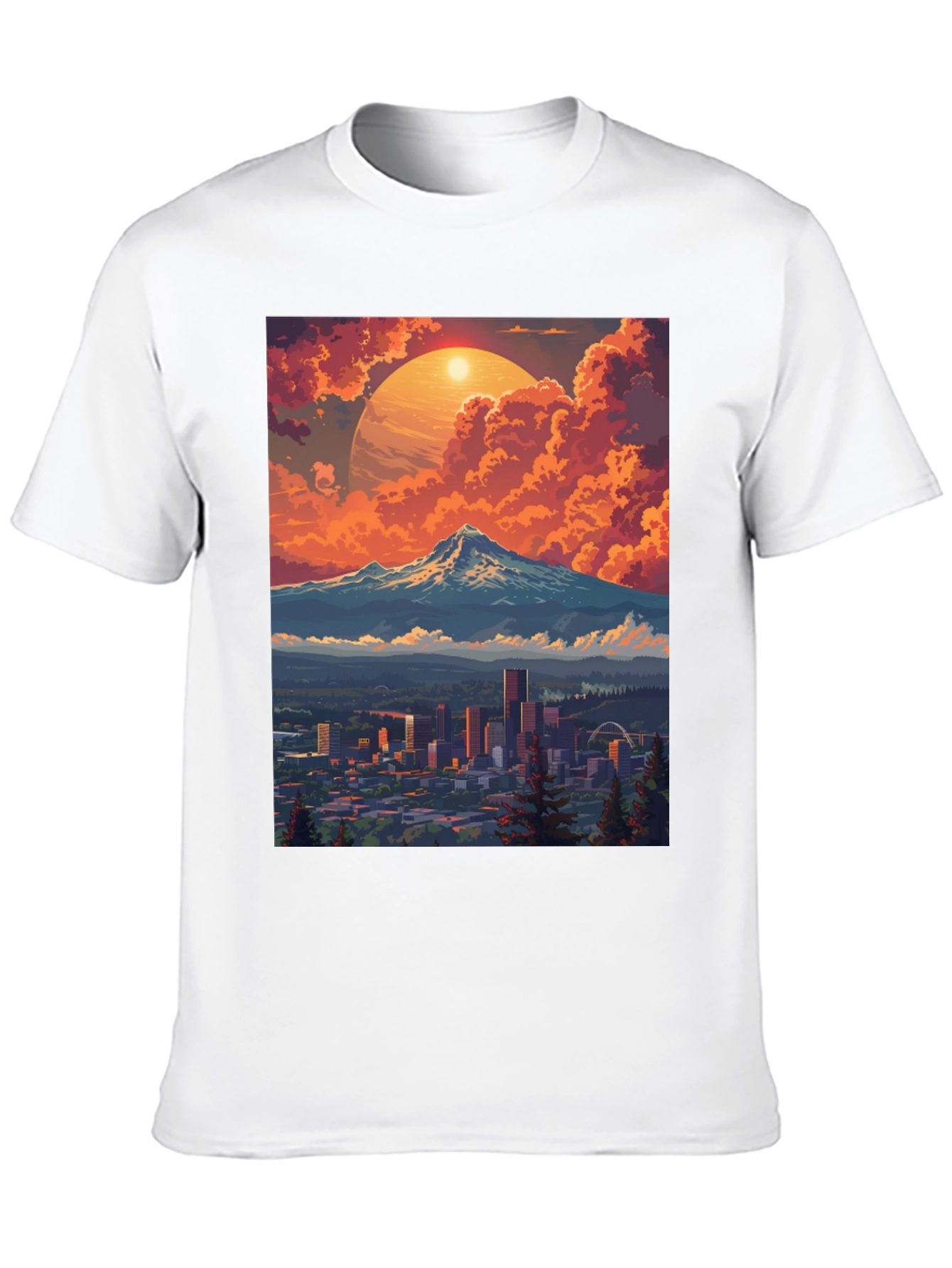 Cityscape Mountainscape T-Shirt